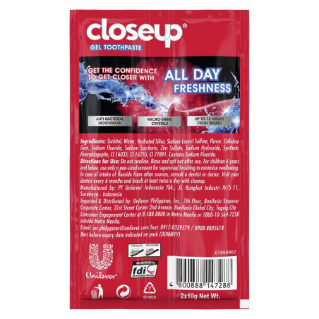 Close Up Anti-Bacterial Toothpaste Red Hot 20G