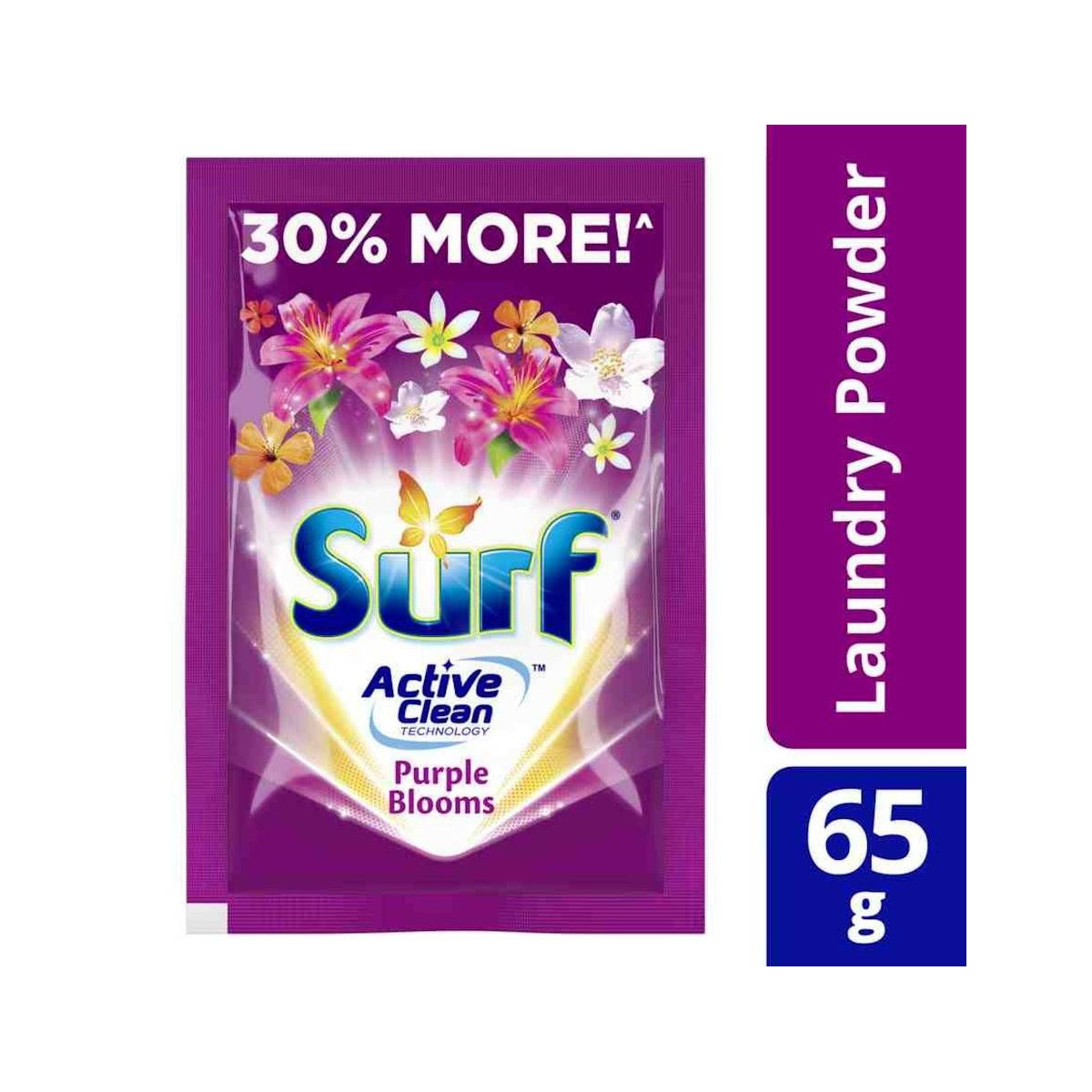 Surf Powder Detergent Purple Blooms 65G Sachet